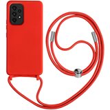 AVIZAR samsung A33 5G poltrda torbica z vrvico z mehko notranjostjo, ovratnim pašckom - rdeca, (20716896) | Shoptok.si