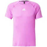 Adidas Tehnička sportska majica svijetlosiva / ljubičasta