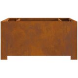 vidaXL Vremensko odporna jeklena zlitina/Rjava 80 x 80 x 40 cm Vzdržljivo | Shoptok.si