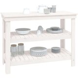  Delovna miza bela 110,5x50x80 cm trdna borovina, (20751369) | Shoptok.si