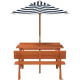  Stol za piknik za 4 djece sa suncobranom od masivne jelovine | shoptok.hr