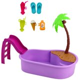 Anlily Doll in the Pool Slide Palm Tree Beach Accessories Set | Shoptok.si
