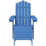  Vrtna stolica Adirondack s osloncem i stolićem HDPE vodenoplava | shoptok.hr