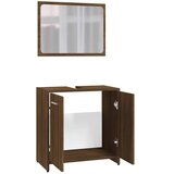  Set kupaonskog namještaja smeđa boja hrasta konstruirano drvo | shoptok.hr