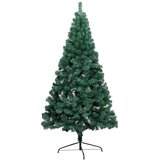  Umjetna osvijetljena polovica božićnog drvca zelena 120 cm | shoptok.hr