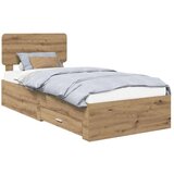  Okvir za krevet s uzglavljem Umjetnički hrast 90 x 190 cm | shoptok.hr