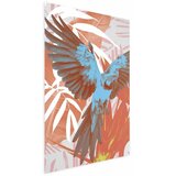  Plakat - Exotic Wings - parrot among abstract leaf patterns 40x60 Bez okvira s margom | shoptok.hr