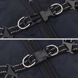 Vodootporni reflektirajući kaput s pojasom za pse modri L36 | shoptok.hr