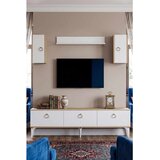Hanah home TV komoda Demet, hrast Sapphire / bela Cene