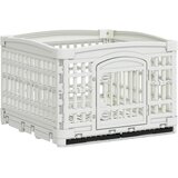  Igraonica za pse s 4 panela 122 x 106,5 x 82 cm Plastika Bijela | shoptok.hr
