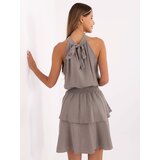 Italy Moda Dress-MI-SK-92166.71P-dark beige | Shoptok.si