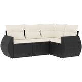  4-dijelni set vrtnih sofa od poliratana s jastucima crni | shoptok.hr