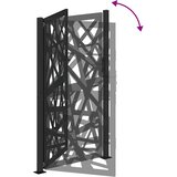  Vrtna vrata crna 100x175 cm čelična svjetlosna dizajna | shoptok.hr
