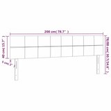  Uzglavlja tamnosiva 200x5x78/88 cm od tkanine | shoptok.hr