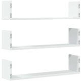 vidaXL Stenska polica 3 kosi bela 80x18x18 cm inženirski les | Shoptok.si