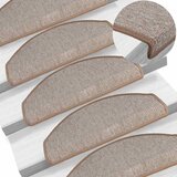  Prostirke za stepenice 20 kom 65x24x4 cm svijetlosmeđe poluokrugle velike | shoptok.hr