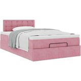 vidaXL Okvir za krevet s madraca ružičasti 120 x 190 cm baršunasti | shoptok.hr
