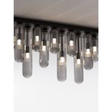 Nova Luce Siva staklena stropna svjetiljka sa staklenim sjenilom 10x72 cm Gustave &amp;ndash; Slike
