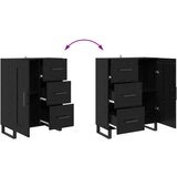 Visok predalnik 2 pcs Črna Orehovina Inženirski les in steklo, (5000107840) | Shoptok.si