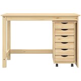  Set stola i pokretnog ormara MOSS 2 pcs Smeđa | shoptok.hr
