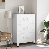  Industrijski sanduk za pohranu bijeli 75 x 40 x 115 cm metalni | shoptok.hr