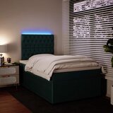  box spring s madracem tamnozeleni 120x190 cm baršunasti | shoptok.hr
