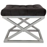 Capraz - Silver, Black SilverBlack Pouffe