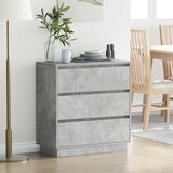  Noćni ormar Betonski sivi 71 x 34,5 x 75 cm Konstruirano drvo | shoptok.hr