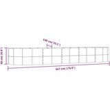  Povišena vrtna gredica od pocinčanog čelika 447x140x68 cm srebrna | shoptok.hr