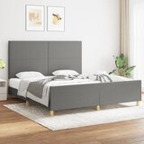 Maison Chic Posteljni okvir - Dvoposteljna postelja - Zakonska postelja brez vzmetnice temno siv 180x200 cm tkanina-J4425, (21771145) | Shoptok.si