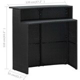  5-dijelni vrtni barski set s jastucima crni | shoptok.hr