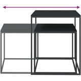  2-dijelni set stolića za kavu od konstruiranog drva i metala | shoptok.hr