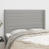  Uzglavlje s ušima svjetlosivo 147x16x118/128 cm od tkanine | shoptok.hr
