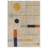 Bež periv/ručno rađen pamučan tepih 120x160 cm Geometrical Shapes –