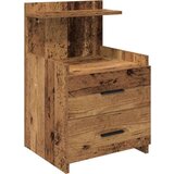 vidaXL Noćni ormarić s 2 ladice staro drvo 40x36,5x62 cm | shoptok.hr