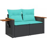  6-dijelni set vrtnih sofa od poliratana s jastucima crni | shoptok.hr