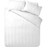 Catherine Lansfield Bela 3-delna satenasta posteljnina za zakonsko posteljo 200x200 cm So Soft Satin Stripe – | Shoptok.si
