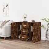  Komoda boja dimljenog hrasta 91x29,5x65 cm konstruirano drvo | shoptok.hr