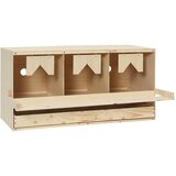  Gnijezdo za nesilice s 3 odjeljka 72x33x38 cm masivna borovina | shoptok.hr