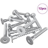 vidaXL Potrdilni vijaki 12 pcs srebrna Ø5 x 40 mm Kovina, (5000163812) | Shoptok.si