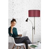 Opviq Forza Mat Krom Lambader Silindir Hasır Bordo Abajurlu Claret Red Floor Lamp Cene