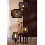 Light & Living Crna viseća svjetiljka s tekstilnim sjenilom ø 40 cm Plumeria – | shoptok.hr