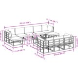 vidaXL Sjedeća garnitura za vrt 11 pcs Crna 70 x 70 x 32 cm Aluminij | shoptok.hr