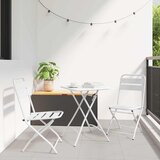  Sklopiva stolica za vrt 2 pcs Bijelo 42 x 52 x 82cm | shoptok.hr