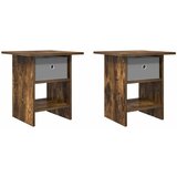  Noćni ormarić s ladicama 2 pcs Dimljeni hrast 41 x 40 x 45 cm | shoptok.hr