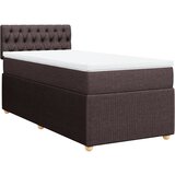 vidaXL Box spring postelja z vzmetnico temno rjava 100x200 cm blago, (21304428) | Shoptok.si