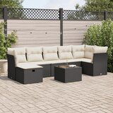 vidaXL 8-dijelni set vrtnih sofa od poliratana s jastucima crni | shoptok.hr