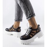 Gemre Black loafers with a chunky sole Emaline | ePonuda.com