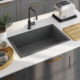 The Living Store Ročno izdelano kuhinjsko pomivalno korito črno nerjaveče jeklo - Kuhinjsko Korito, (21751153) | Shoptok.si