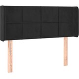  Uzglavlje s ušima crno 103x16x78/88 cm baršunasto | shoptok.hr